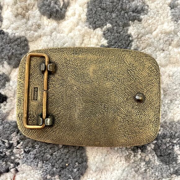 Vintage Avon Biplane Bi-Plane Airplane Belt Buckle Gold-Tone - Picture 2 of 6